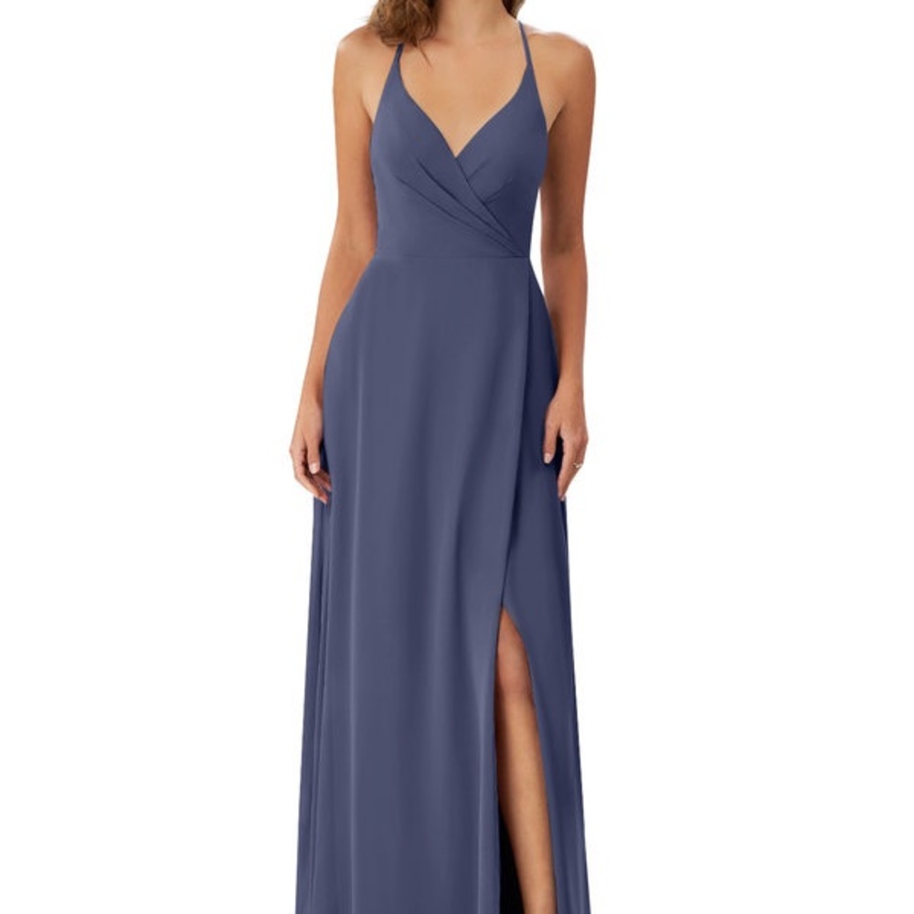 Azazie Bridesmaid Davis Dress in Stormy - A6